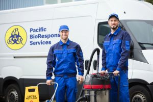 Pacific BioResponse Services Van with Workers