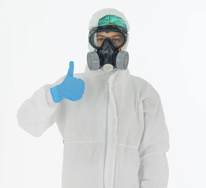 Biohazard Suit with Full Mask